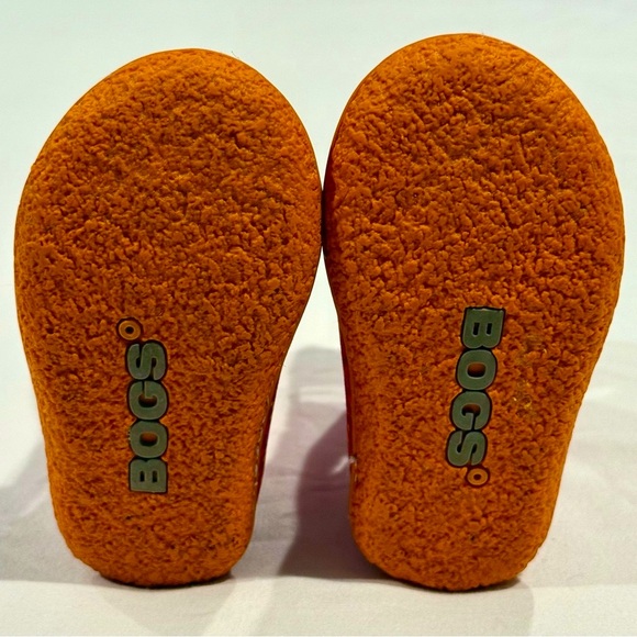 Baby Bogs Classic Flower Stripe Boots Girls 4 Waterproof Insulated Winter Velcro - Picture 5 of 12